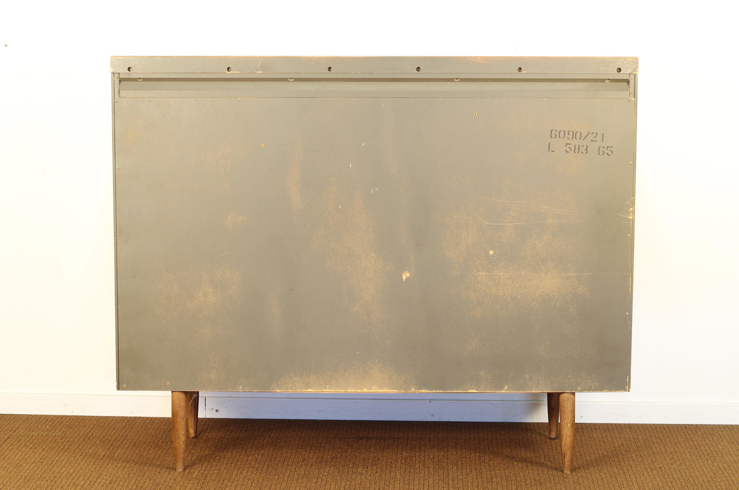 1960s Broyhill Sculptra "Magna" Walnut Highboy Dresser