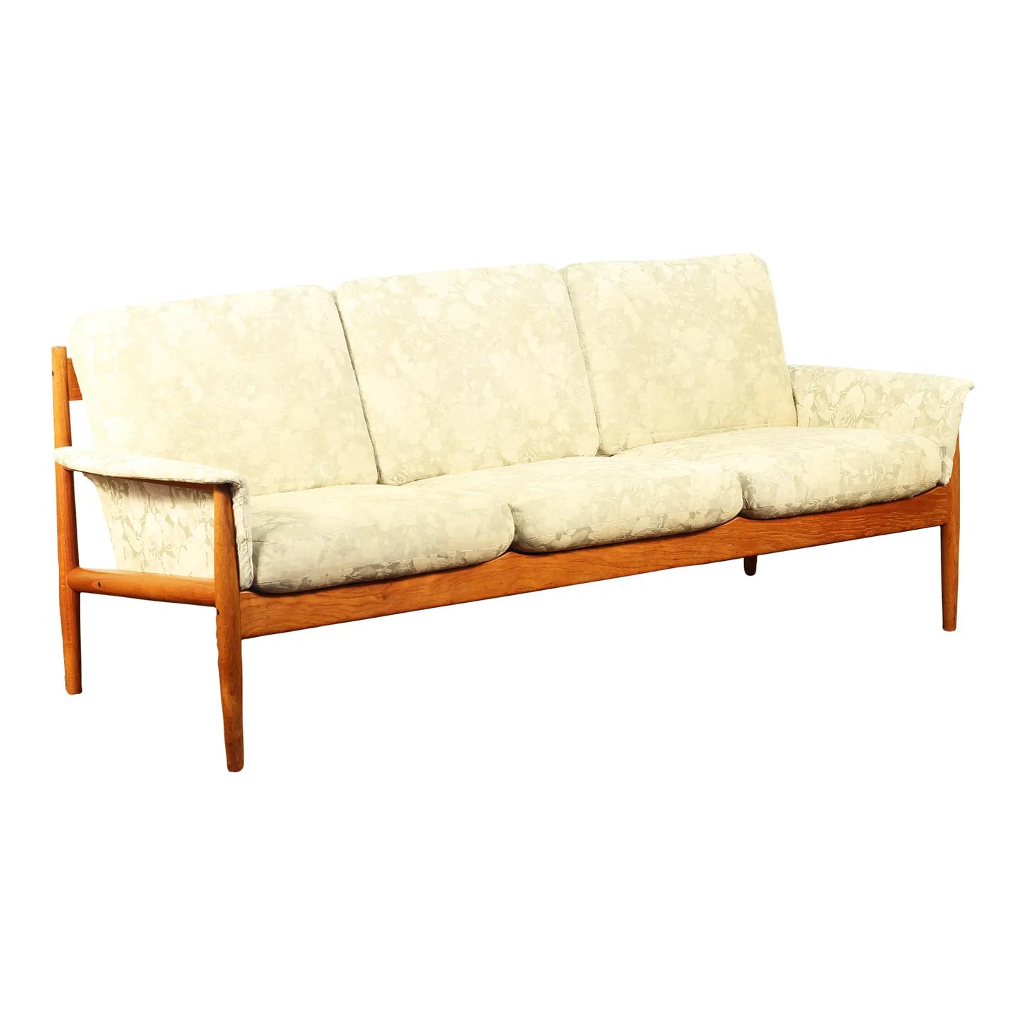 1960s Grete Jalk for France & Son Danish Teak 3-Seat Sofa