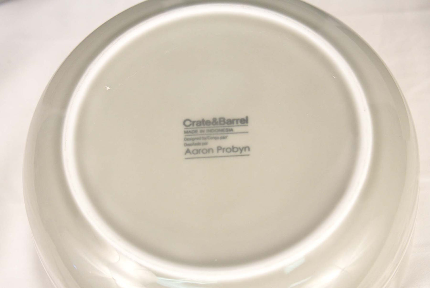 Set 7 Crate & Barrel Light Gray Hue Cereal Soup Bowls by Aaron Probyn