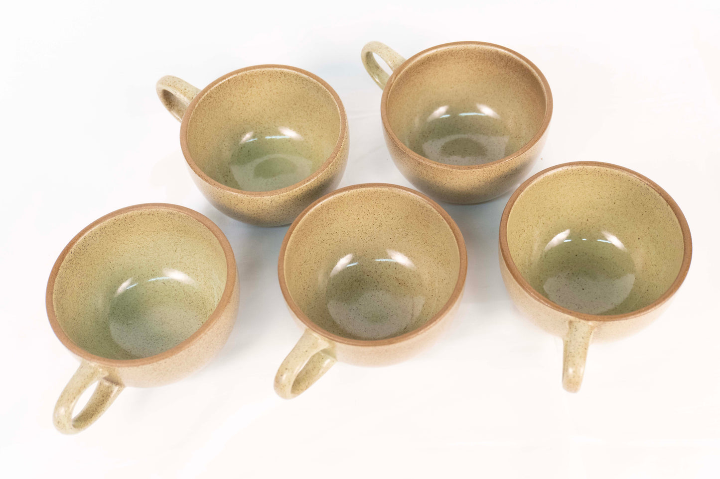 Heath California Pottery Sage Coffee Tea Cup and Saucer Set of 5 LOT