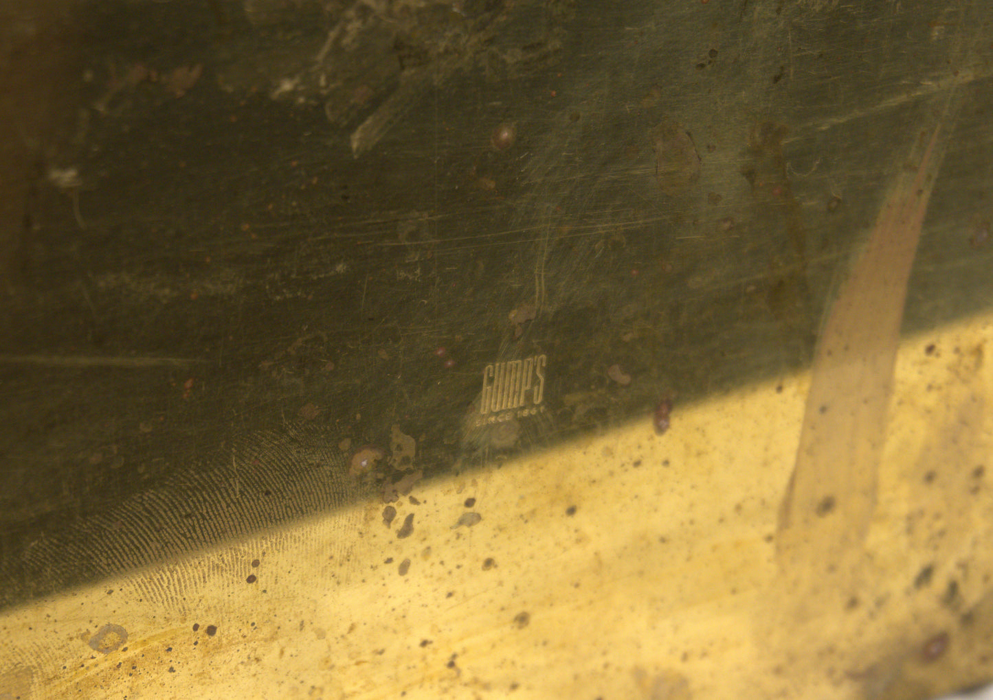 Gumps San Francisco Brass Magazine Rack Holder