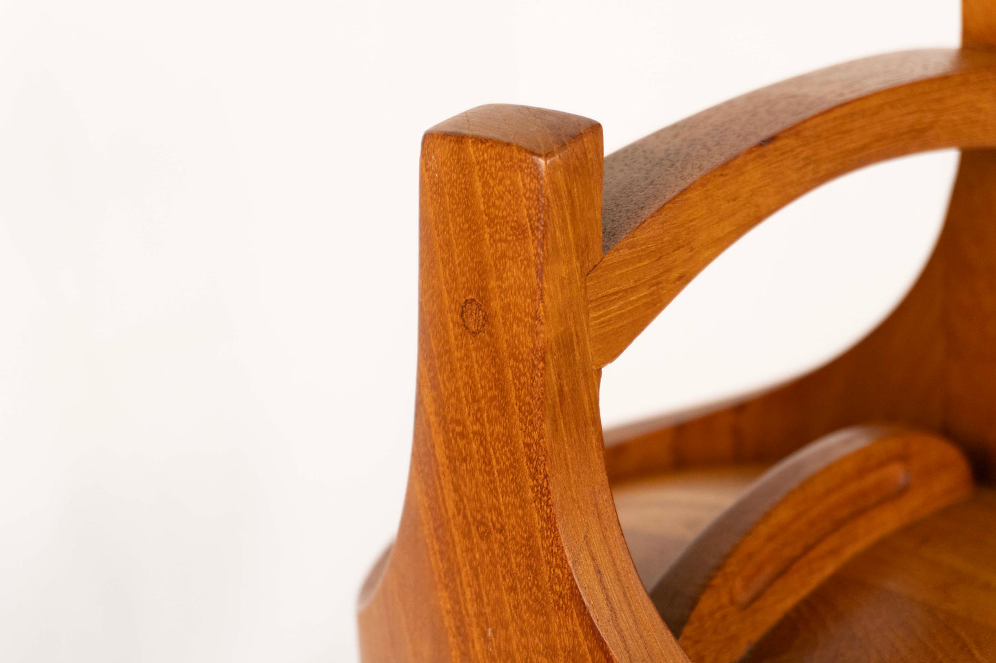 Vintage Dansk 15.5 Inch Congo Ice Bucket Orange Liner Teak IHQ Quistgaard Denmark MCM Design