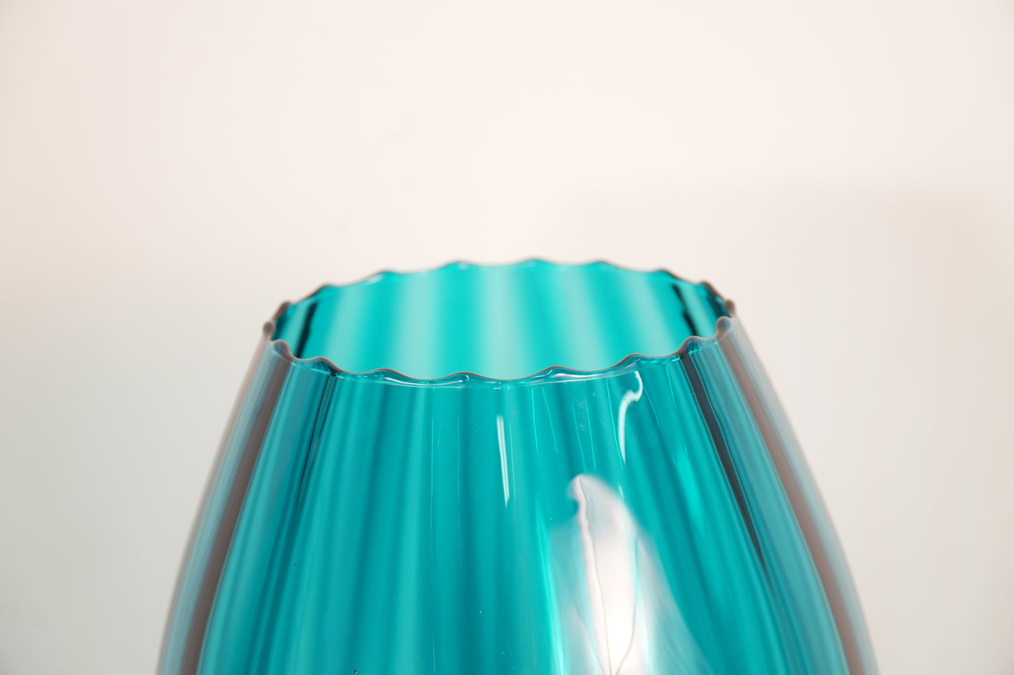 Vintage 16" Teal Empoli Footed Vase - Italy