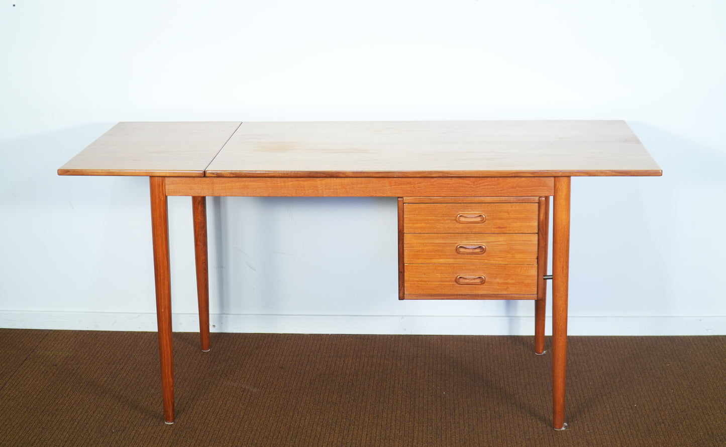 Teak Danish Sliding Top Desk Attributed to Arne Vodder