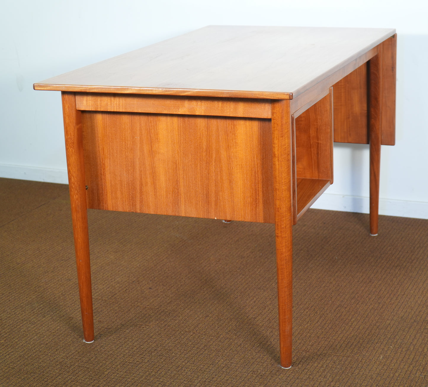 Teak Danish Sliding Top Desk Attributed to Arne Vodder