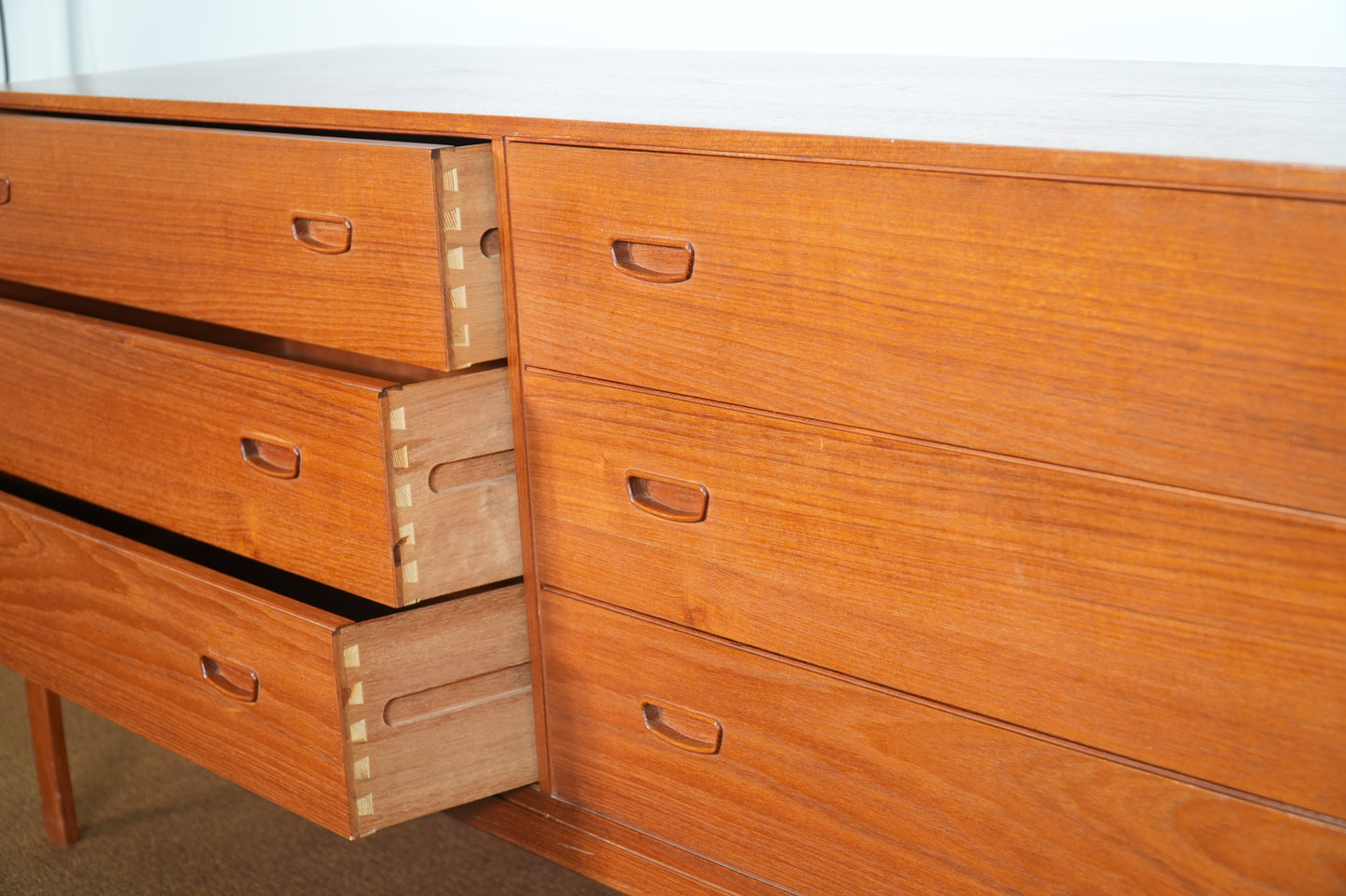 Vintage Danish Mid-Century Arne Wahl Iversen Double Dresser Model 102