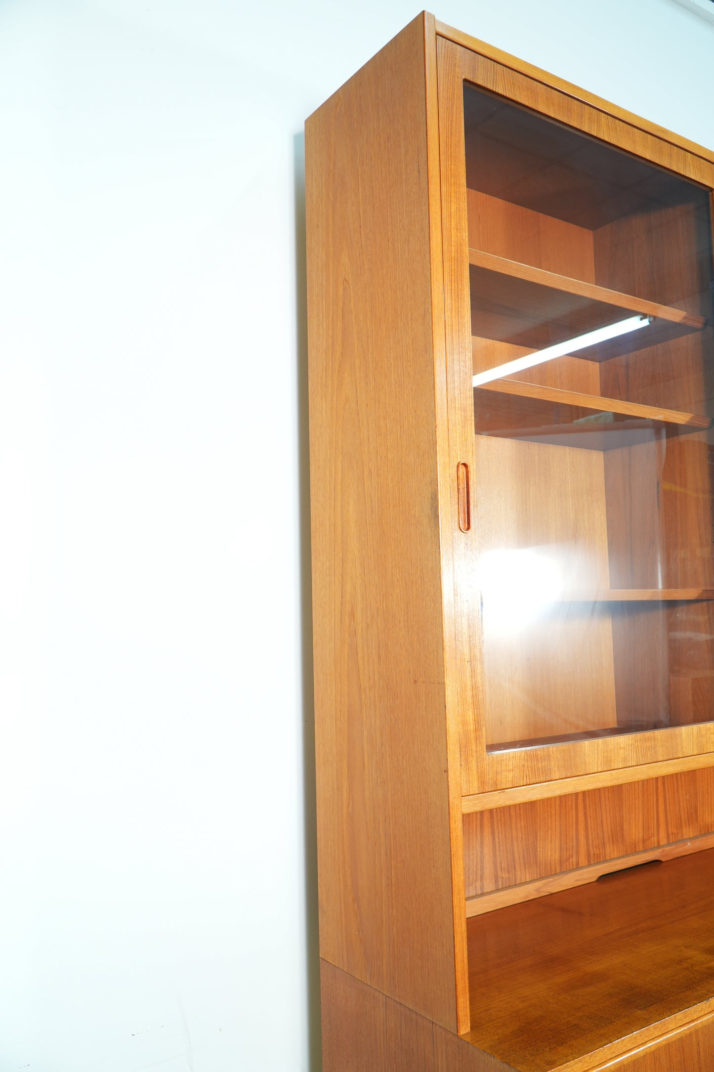 Danish Teak Buffet and Hutch Vitrine by Poul Hundevad