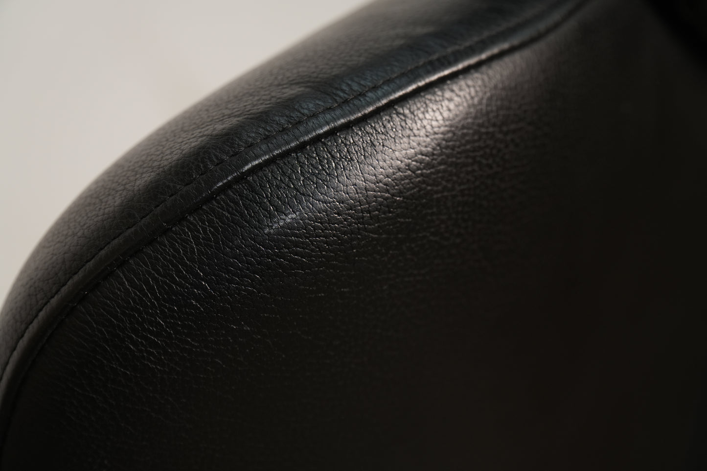 Cassina K10 Dodo Black Leather Recliner Armchair Lounge Italy