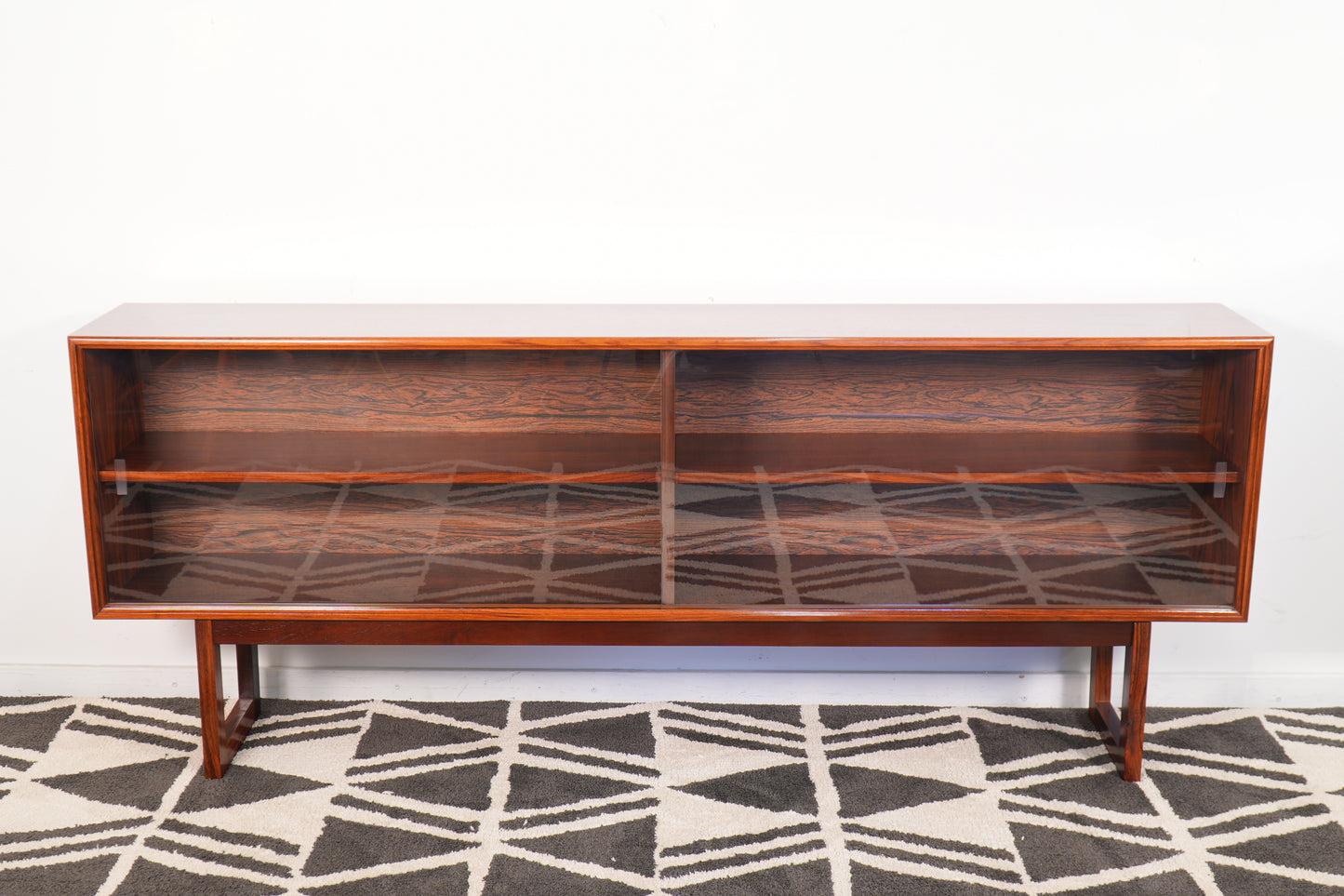 Rosewood Low Display Cabinet by Alex Christensen for ACO Mobler Denmark 1960s