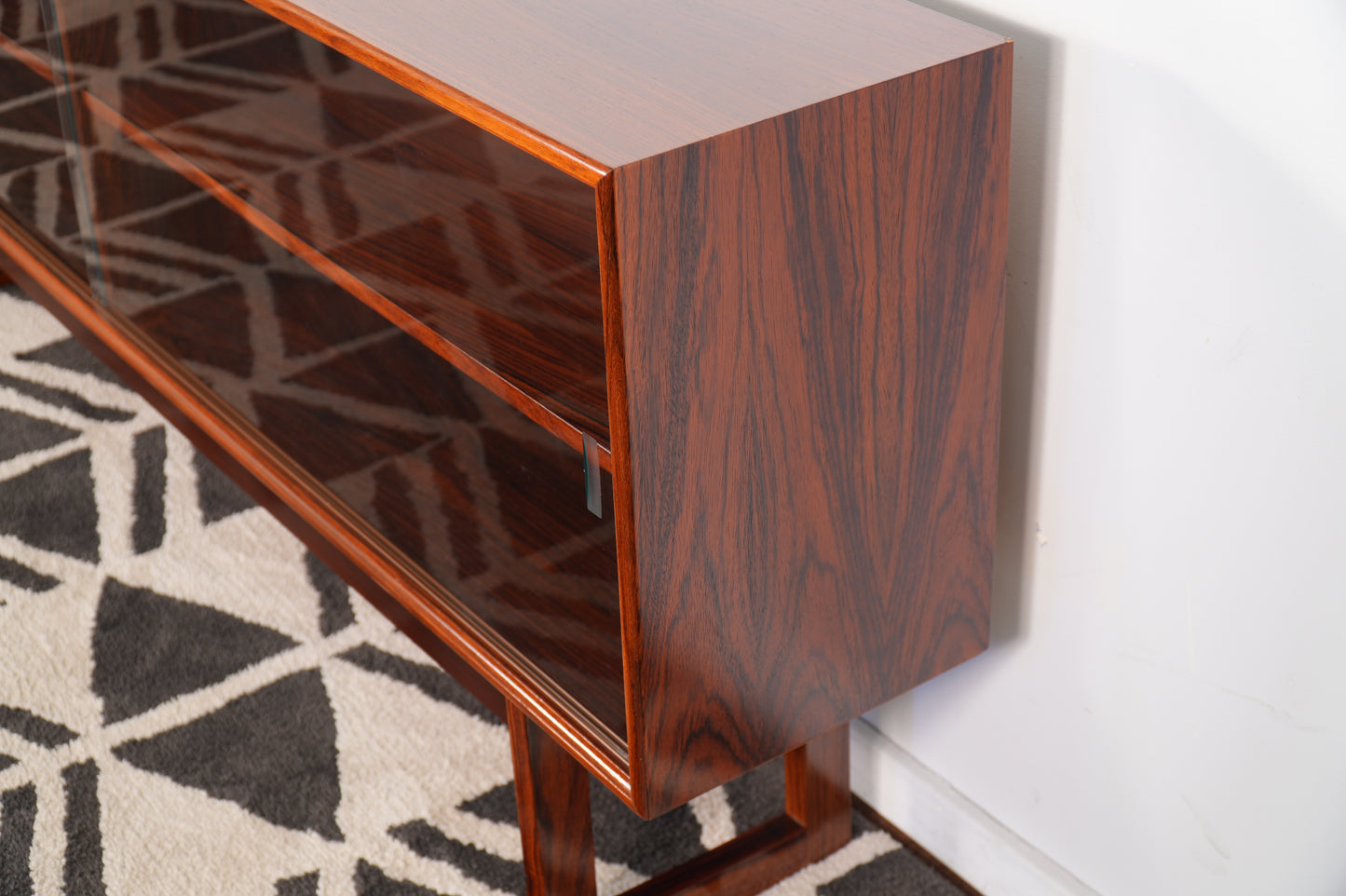Rosewood Low Display Cabinet by Alex Christensen for ACO Mobler Denmark 1960s