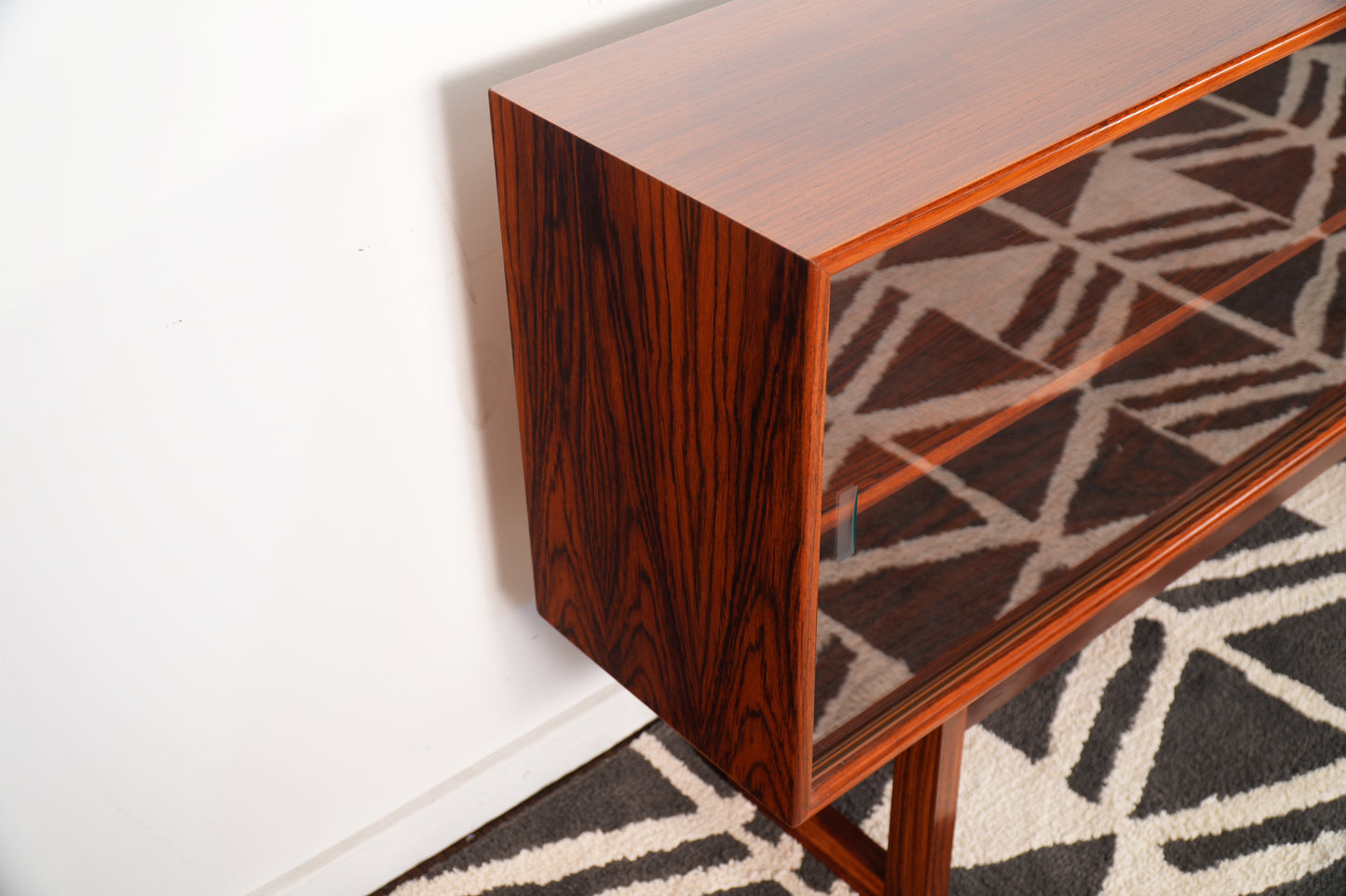 Rosewood Low Display Cabinet by Alex Christensen for ACO Mobler Denmark 1960s