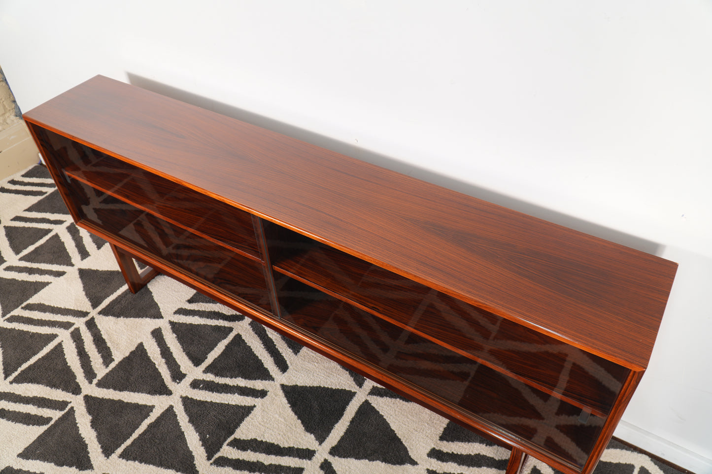 Rosewood Low Display Cabinet by Alex Christensen for ACO Mobler Denmark 1960s