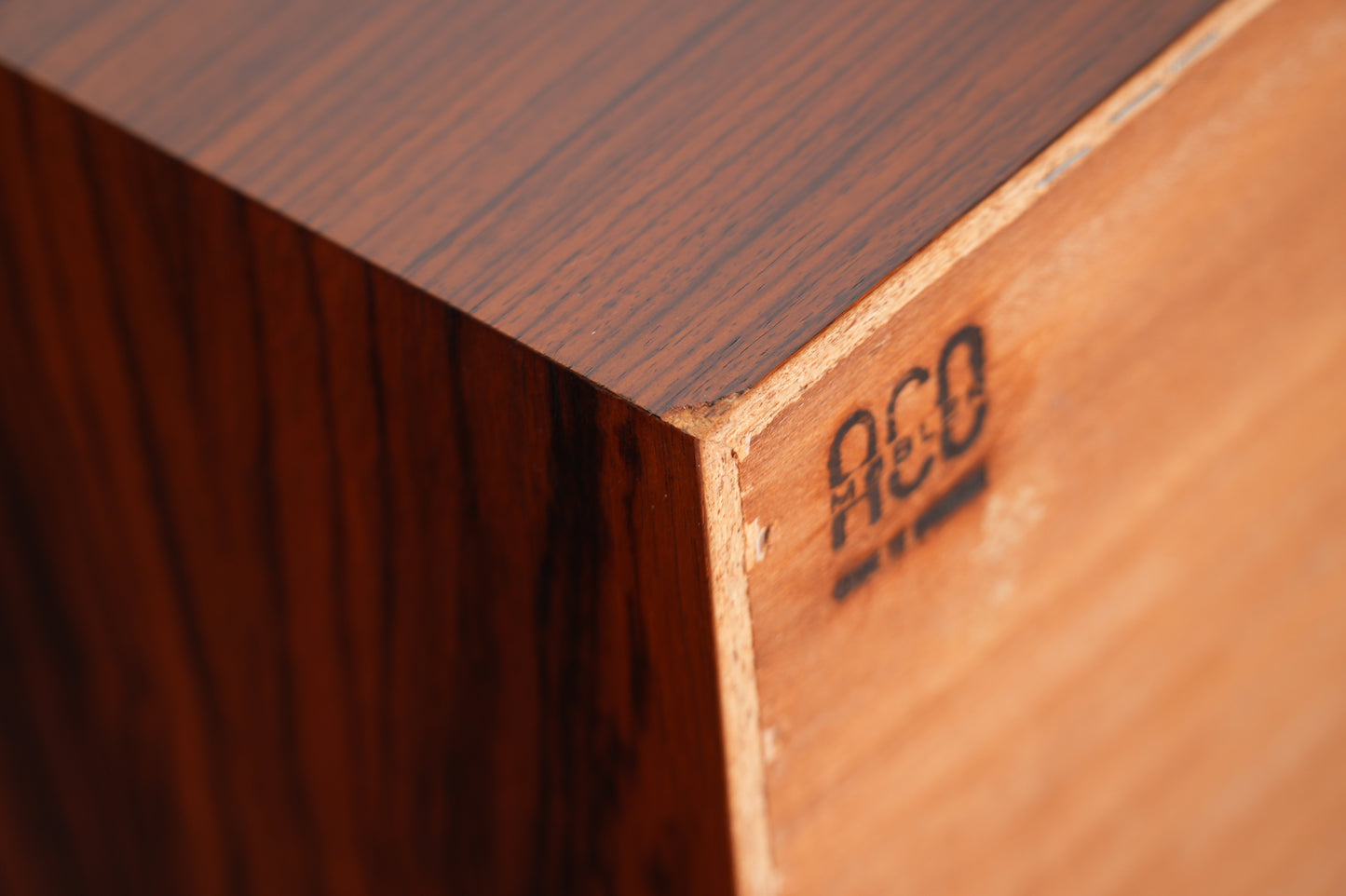 Rosewood Low Display Cabinet by Alex Christensen for ACO Mobler Denmark 1960s