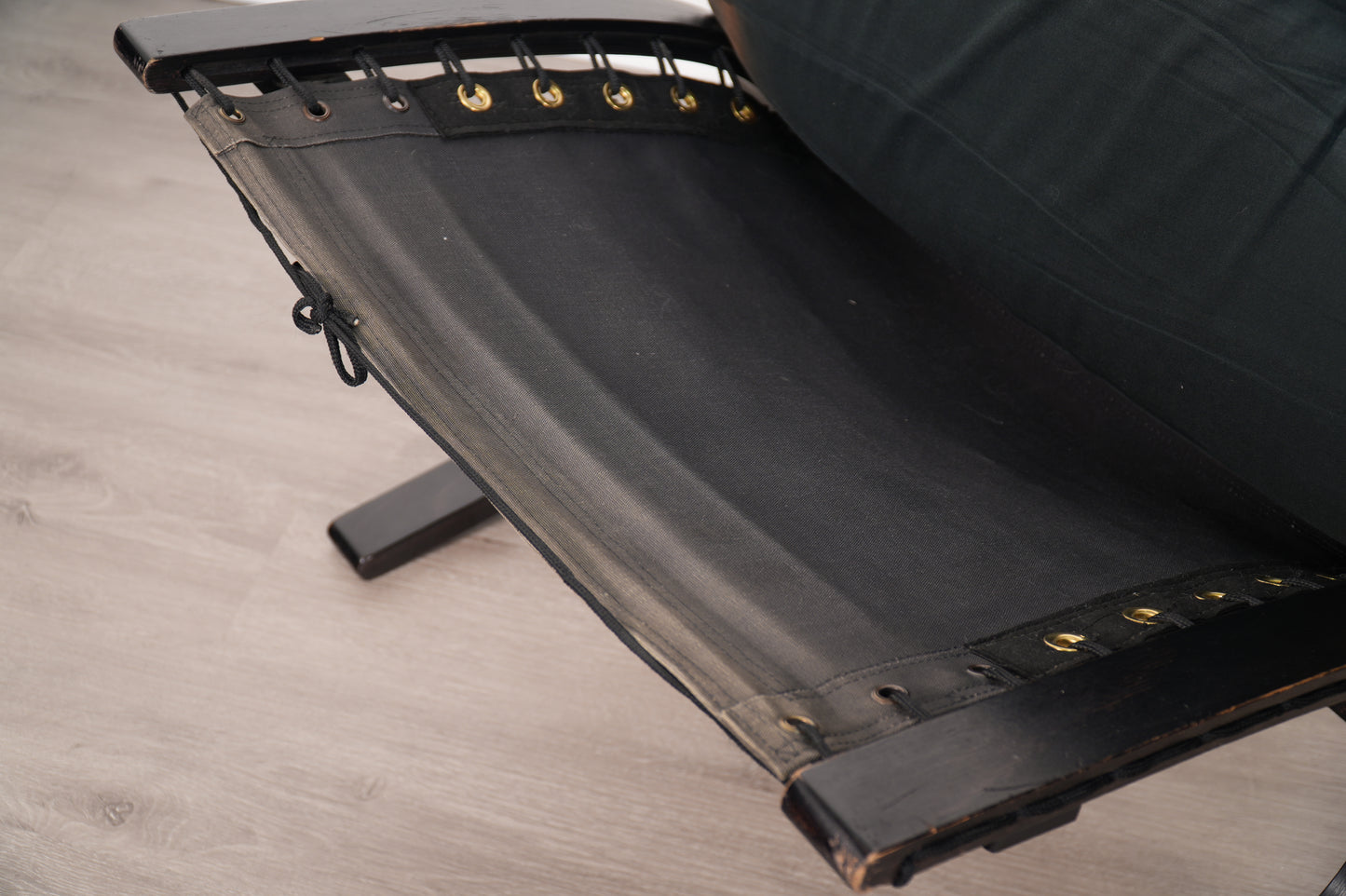 Vintage Westnofa Black Leather Siesta Chair