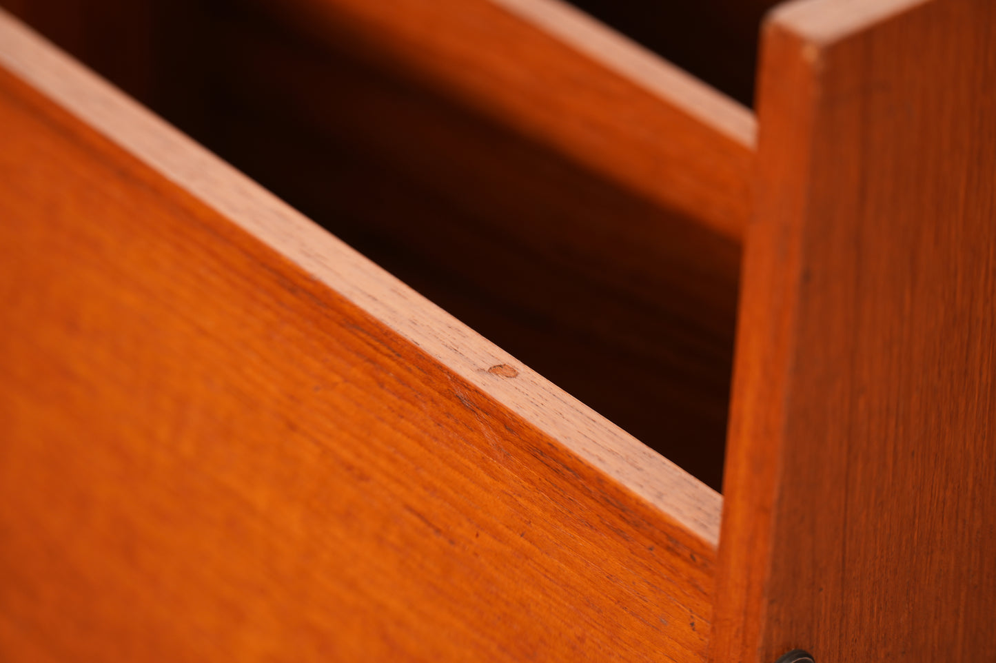 Bruksbo 1970s Norwegian Teak Rolling Vinyl Record or Magazine Caddy