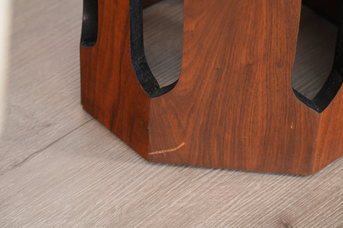 Pair Harvey Probber Terazzo & Walnut Side Tables