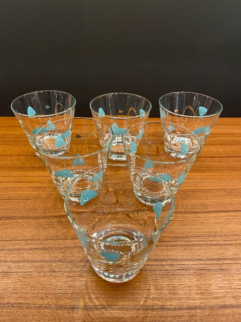 Federal Atomic Boomerang Glasses Set 6 Old Fashioned