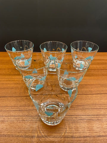 Federal Atomic Boomerang Glasses Set 6 Old Fashioned
