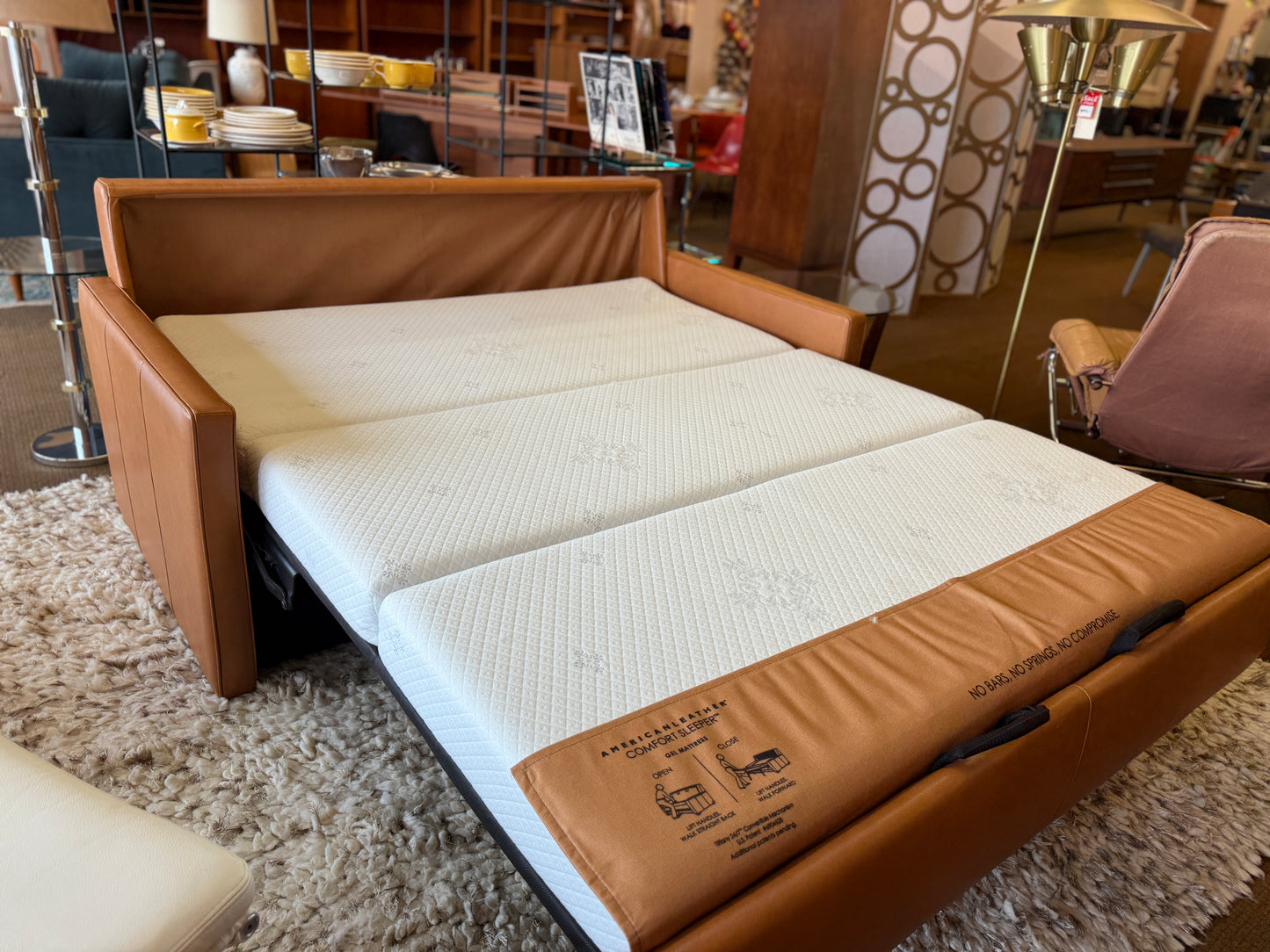 American Leather "Kinglsey" Queen Sleeper W/ Gel Mattress
