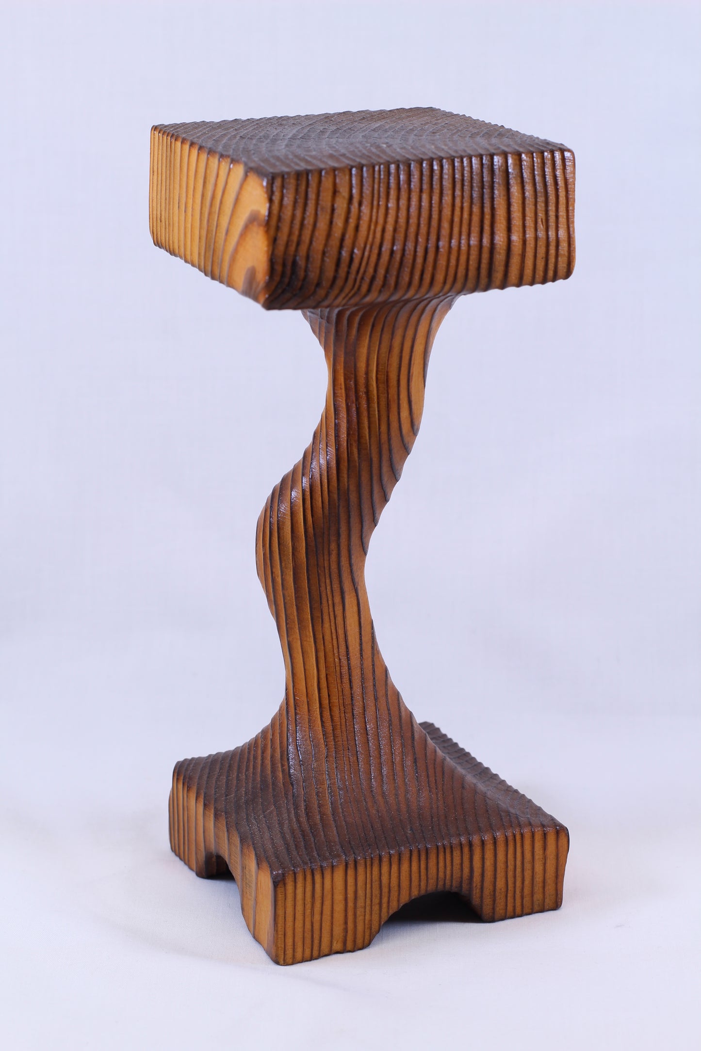 Witco Owl w/ Perch or Stand- Vintage Tiki Burnt Wood Big Eyed Cryptomeria