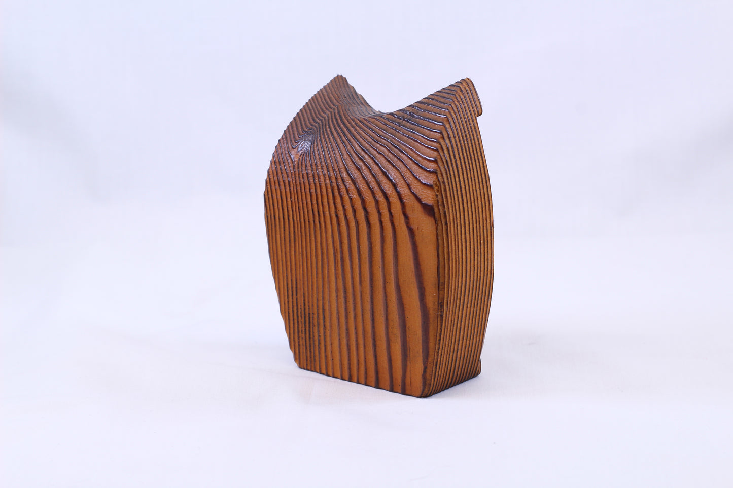 Witco Owl w/ Perch or Stand- Vintage Tiki Burnt Wood Big Eyed Cryptomeria