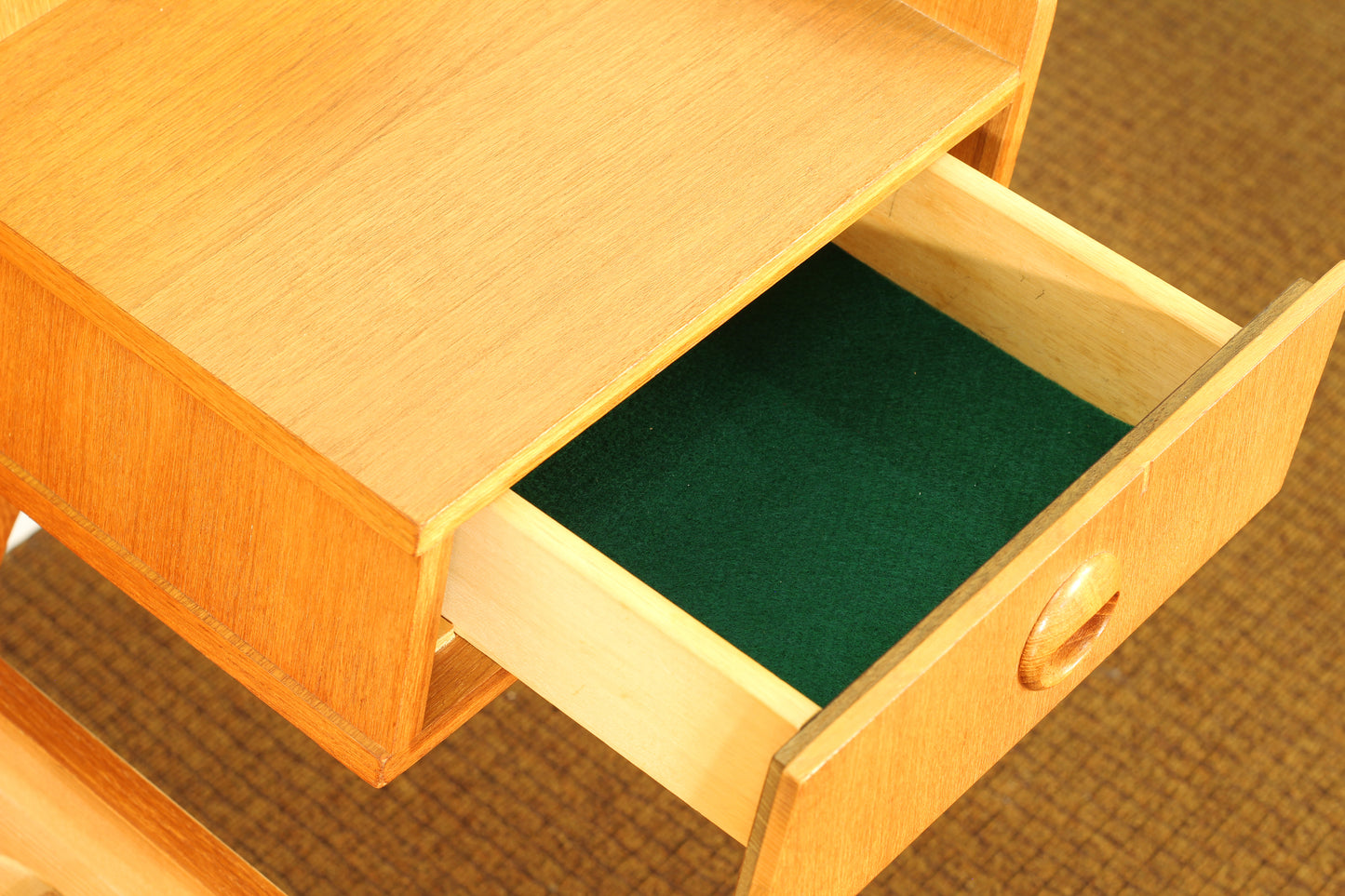 Danish Teak Queen Platform Bed In the Style of Hans Wegner