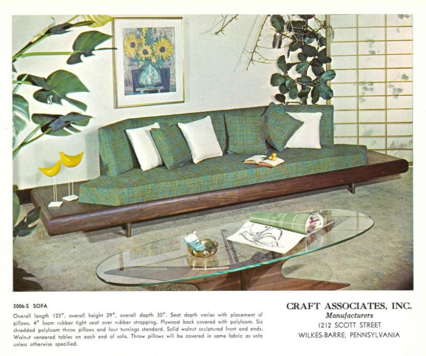 Adrian Pearsall Platform Sofa Model 2006-S Craft Associates