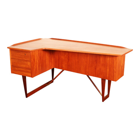 Peter Løvig Nielsen Teak Boomerang Writing Desk