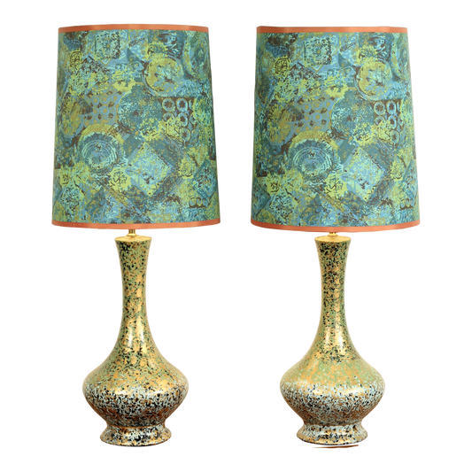 1970s Mid-Century Ceramic Lamps - a Pair