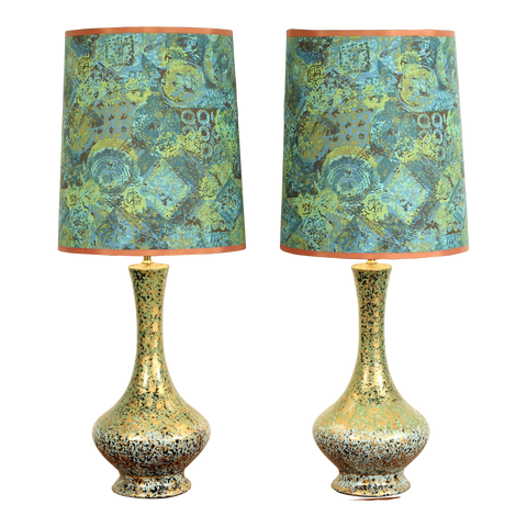 1970s Mid-Century Ceramic Lamps - a Pair