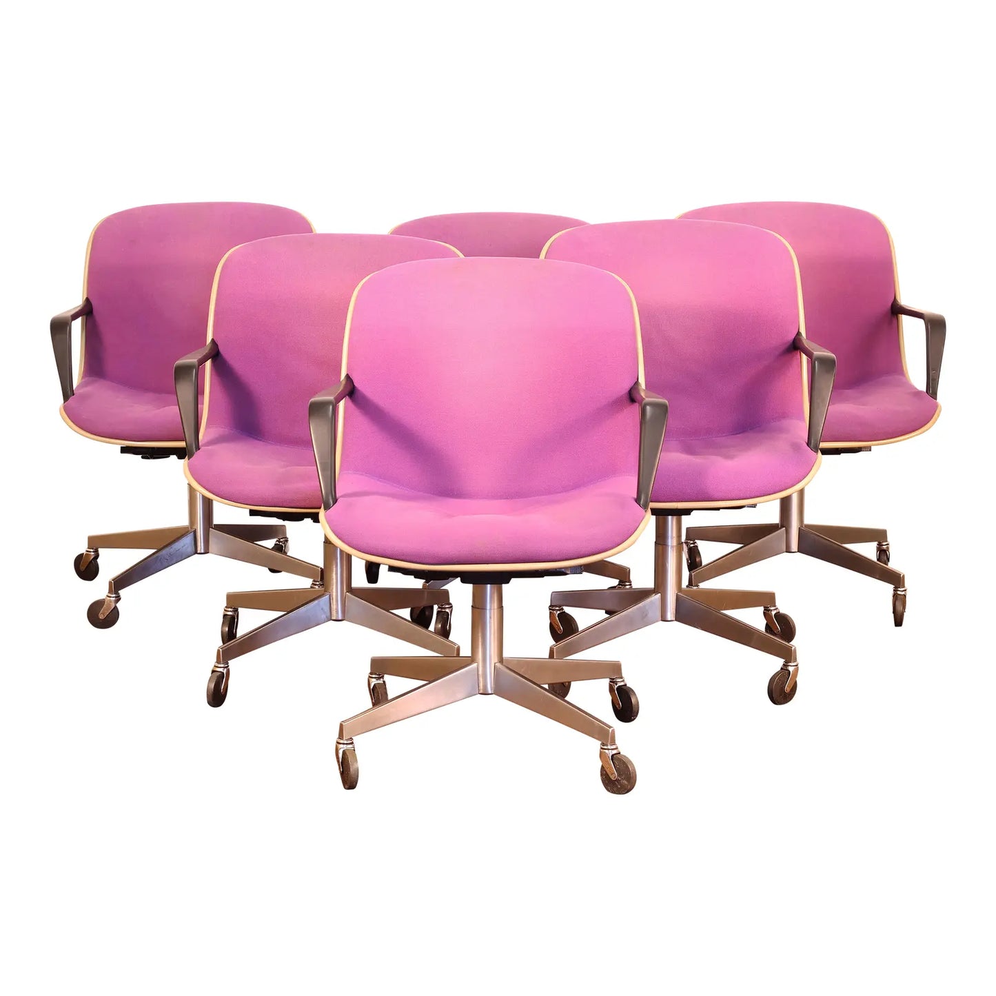 1970s Steelcase Rolling Chairs - Set of Six