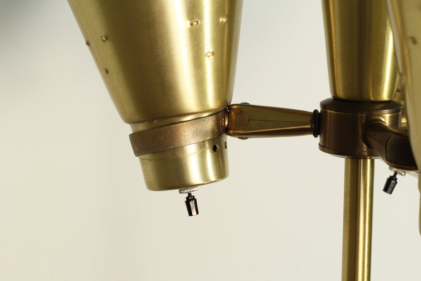 1960s Vintage Atomic 4-Light Brass Saucer Floor Lamp