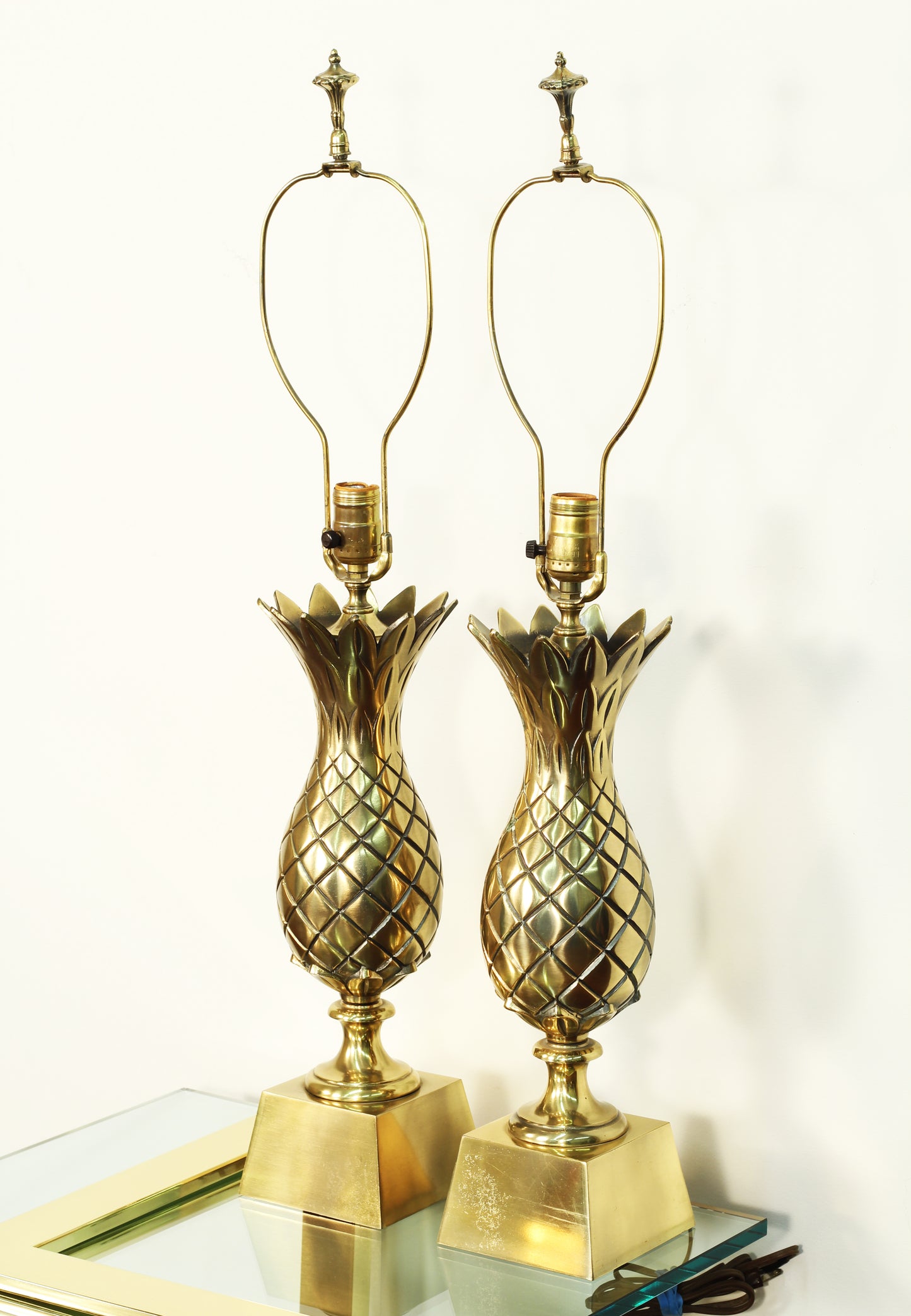 Brass Pineapple Lamps by Westwood Industries - a Pair