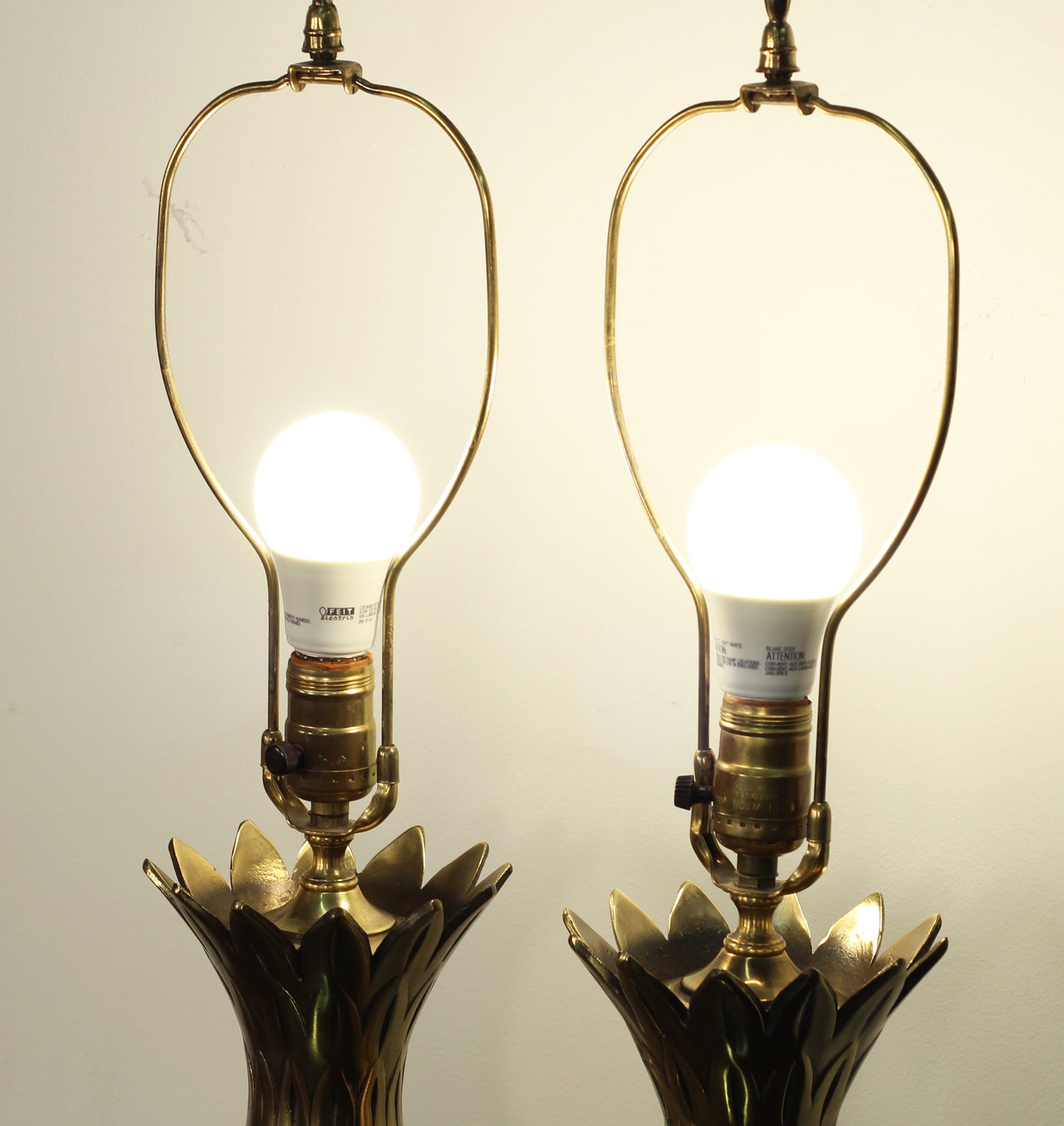 Brass Pineapple Lamps by Westwood Industries - a Pair