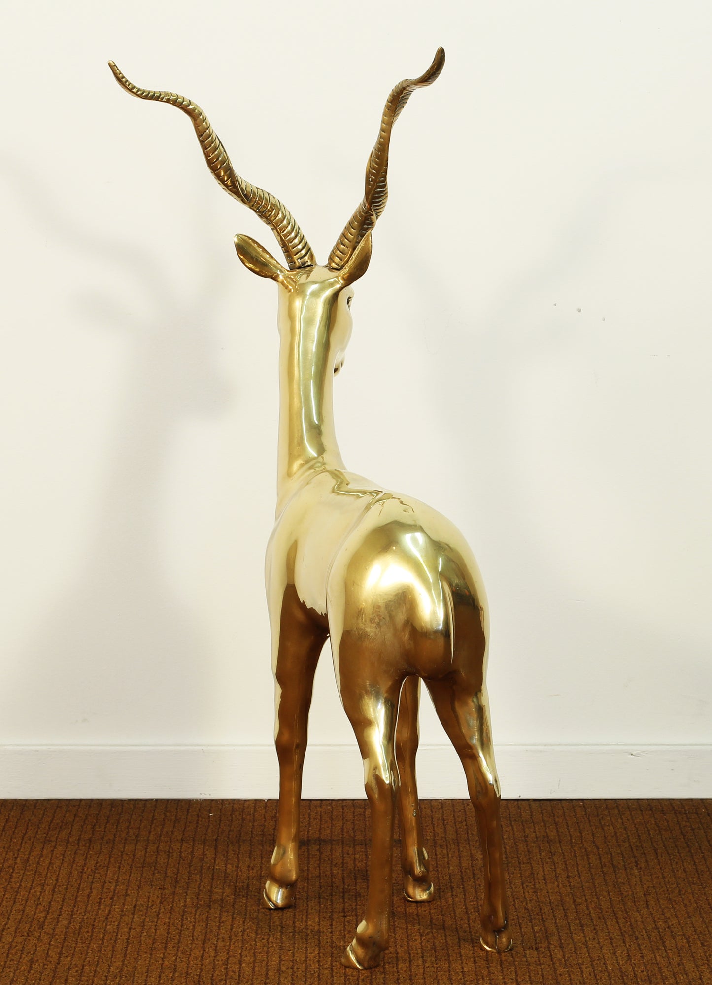 Vintage Brass Antelope Statues Sculptures- Set of 2