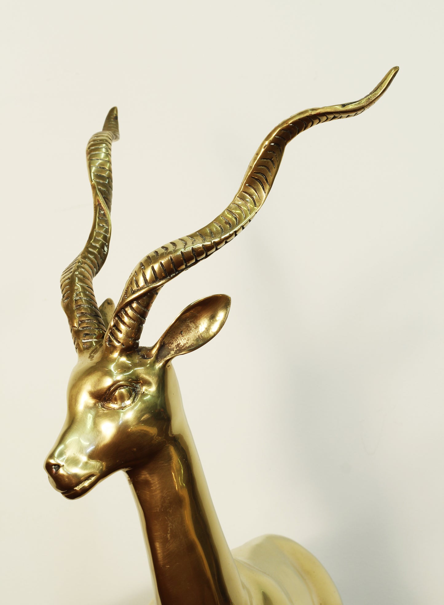 Vintage Brass Antelope Statues Sculptures- Set of 2