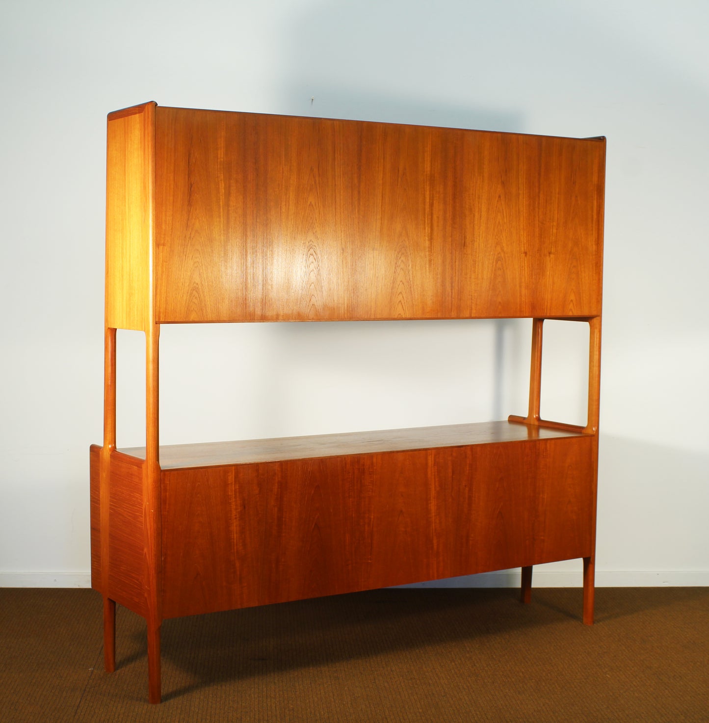 1950s Hans Wegner for Ry Mobler Model Ry-20 Danish Teak Credenza Hutch