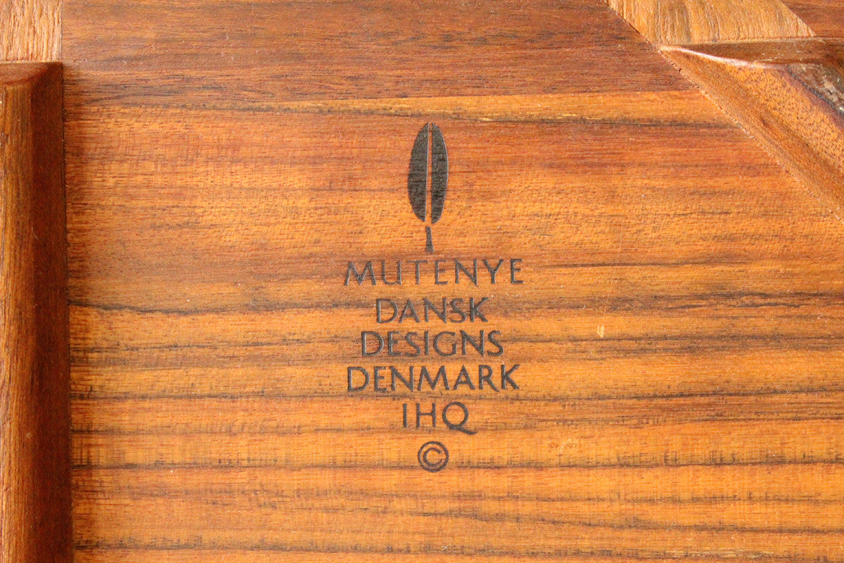 Early Dansk Rare Woods Mutenye Tray by Quistgaard