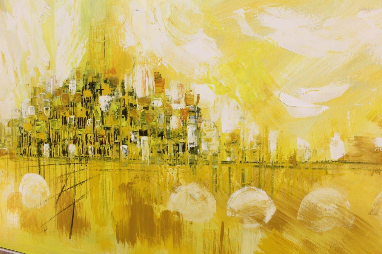 Lee Reynolds Abstract Cityscape Van Guard Painting