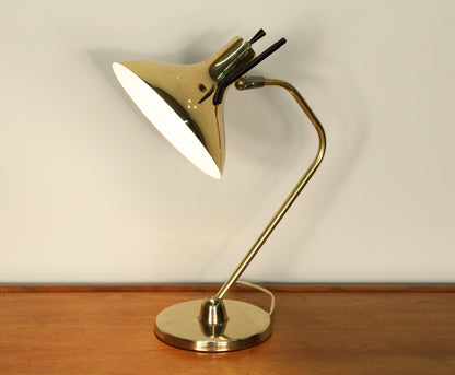 Maurizio Tempestini Lightolier Style Brass Table Lamp