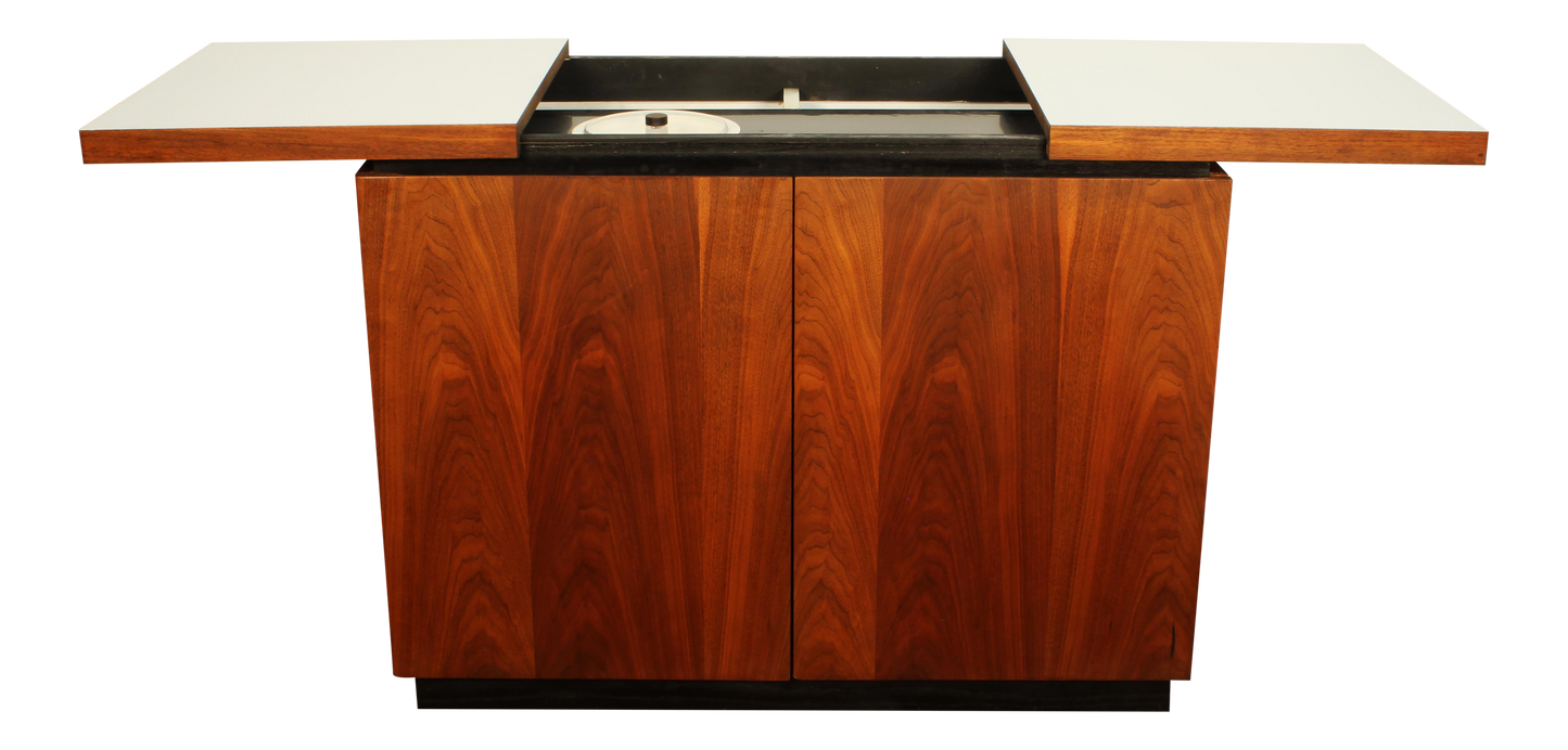 Dillingham Walnut Bar Cart With Wine Rack