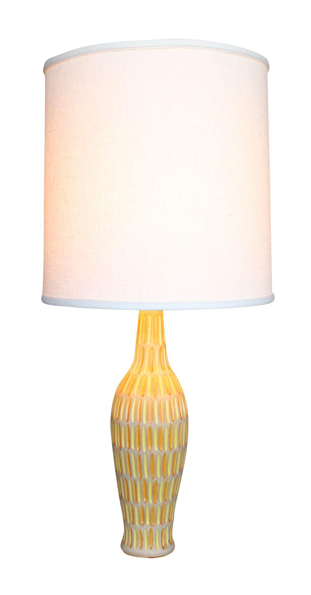 Raymor Italian Incised Pottery Lamp