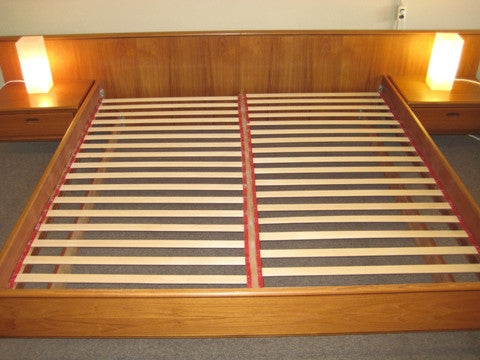 Teak and Rosewood Platform Bed