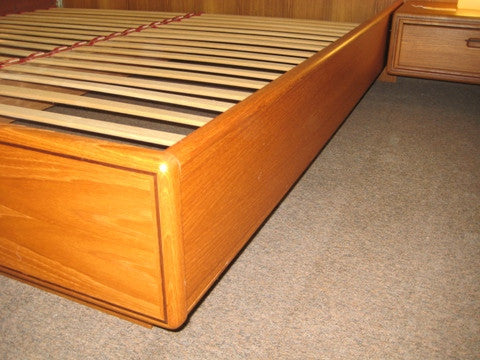 Teak and Rosewood Platform Bed