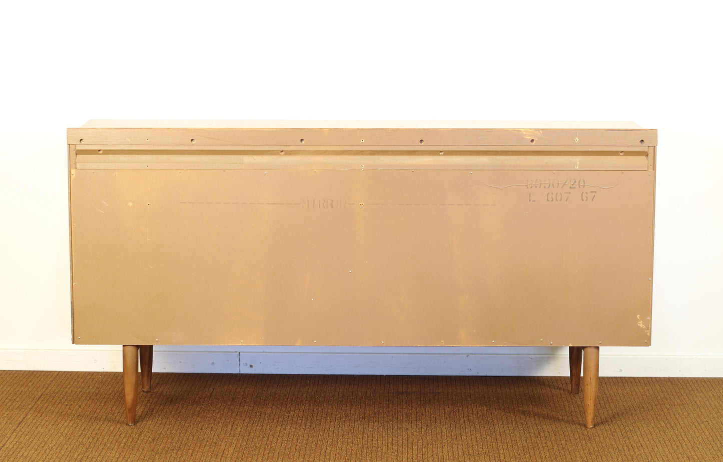 1960s Broyhill Sculptra "Double Dresser" Walnut Lowboy Dresser