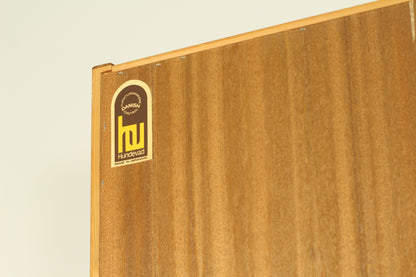 1960s Danish Teak 4-Drawer Cabinet with Bookshelf by Hundevad Møbelfabrik