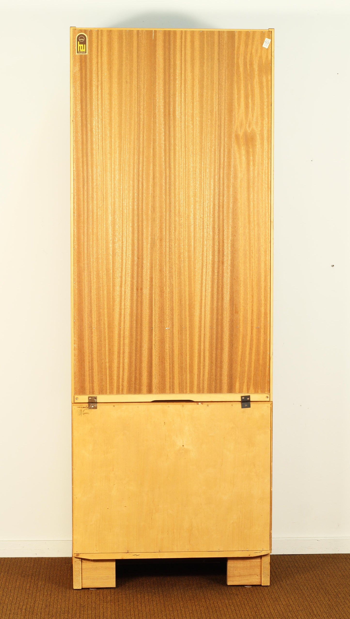 1960s Danish Teak 4-Drawer Cabinet with Bookshelf by Hundevad Møbelfabrik