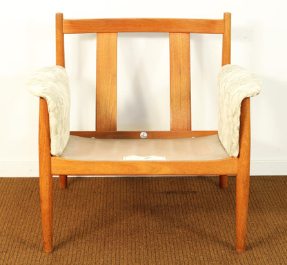 1960s Grete Jalk for France & Son Danish Teak Lounge Chair