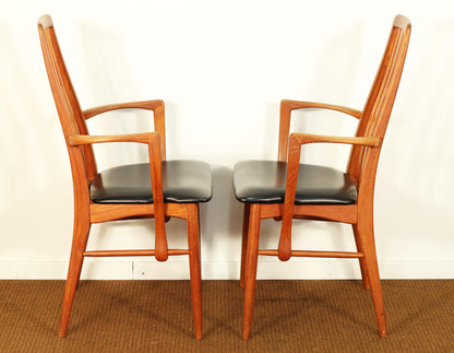 1960s Pair Danish Teak "Eva" Armchairs by Koefoeds Hornslet