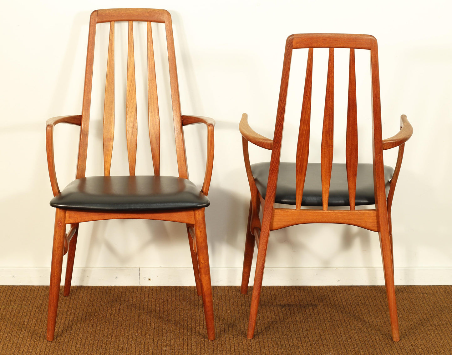 1960s Pair Danish Teak "Eva" Armchairs by Koefoeds Hornslet